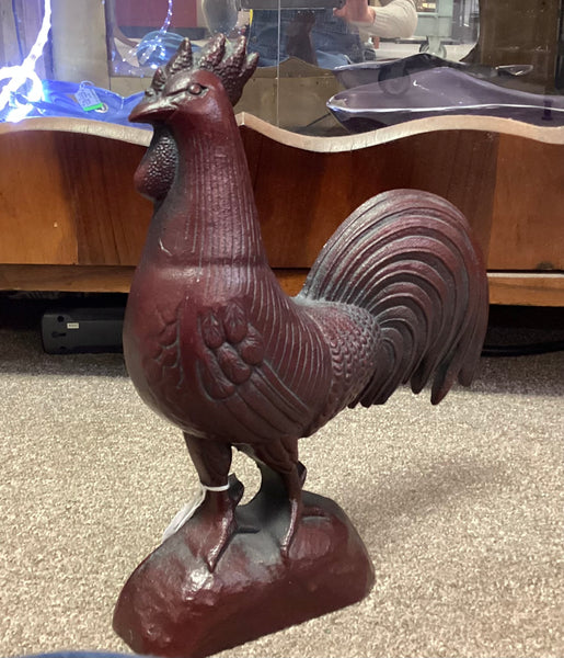 Virginia Metalcrafters 1999 Williamsburg Red Rooster Cast Iron Doorstop
