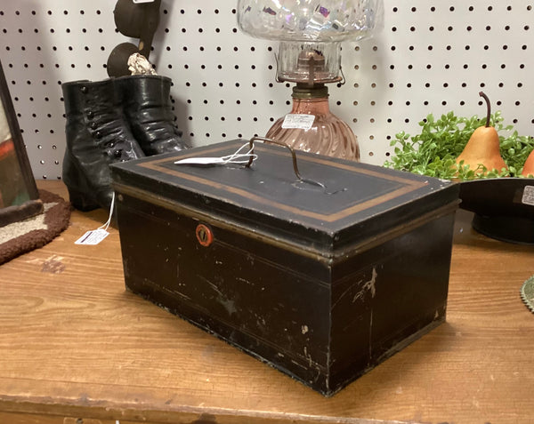 Antique Metal Lock Box