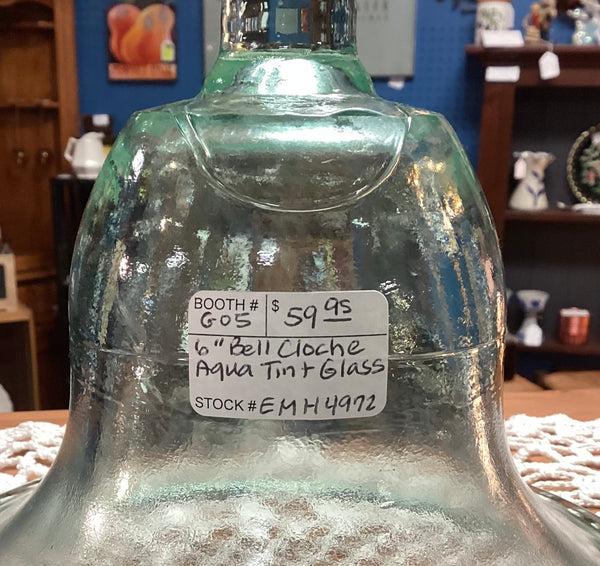 Garden Bell Cloche Aqua Tint Glass