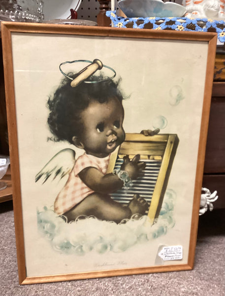 Washboard Blues Framed Vintage Print