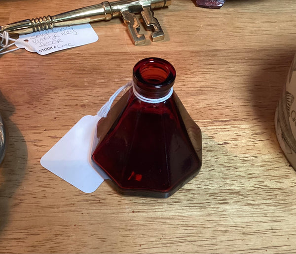 Wheaton Ruby Red Glass Ink Well