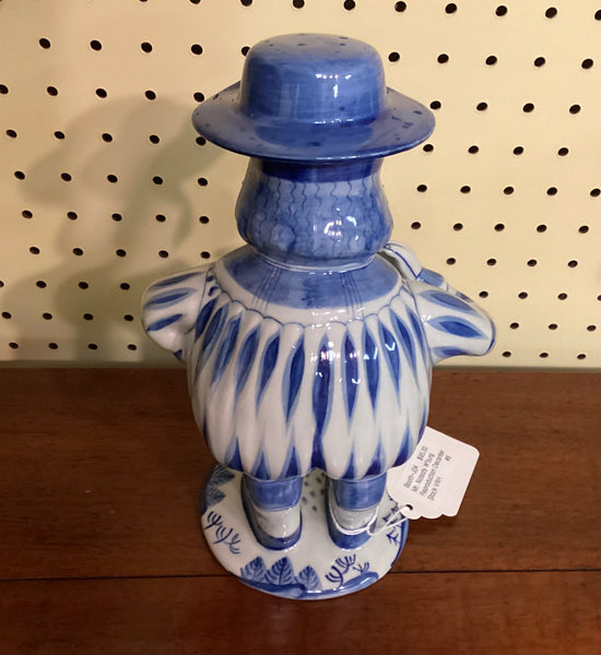 Williamsburg Reproduction Authentic Delft Mr. Nobody Decanter