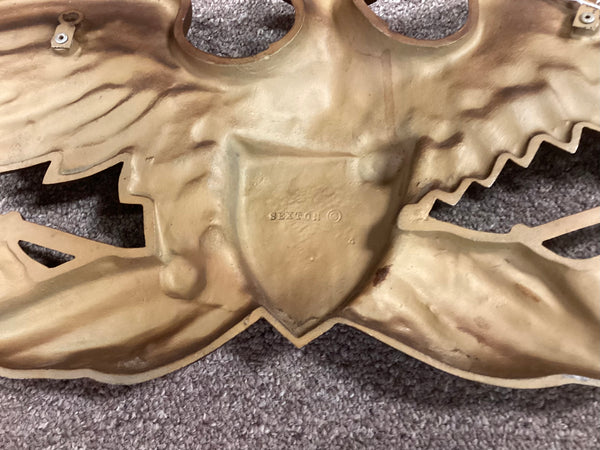 Sexton Metalcraft Gold-Toned Metal American Eagle Wall Decor