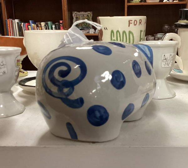 M. A. Hadley Pottery Polka Dot Piggy Bank