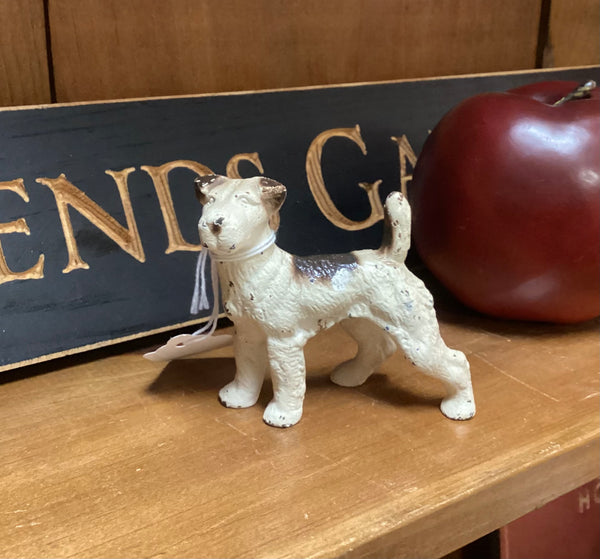 Hubley Miniature Painted Cast Iron Airedale Dog Figure