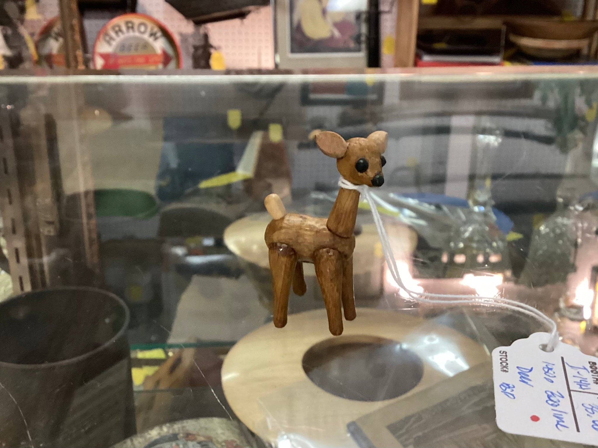 Miniature 1950’s Wooden Zoo Line Deer