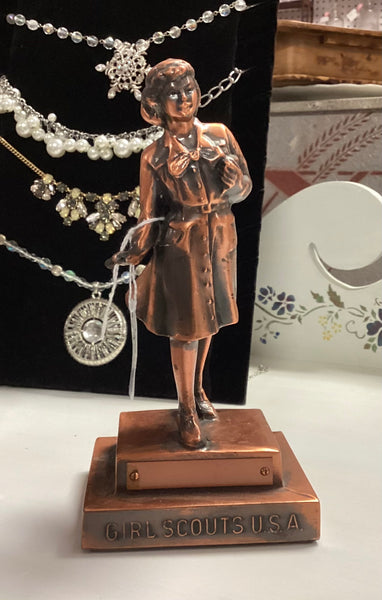 Marjorie Daingerfield Girl Scouts USA Copper Statuette