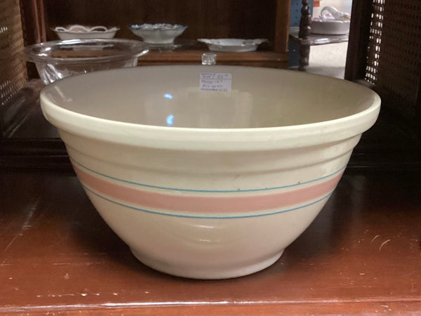 McCoy 12" Mixing Bowl w/ Pink & Blue Striipes