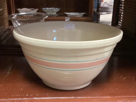 McCoy 12" Mixing Bowl w/ Pink & Blue Striipes