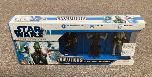 Star Wars The Legacy Collection Evolutions Vader’s Secret Apprentice Action Figure Set NIB