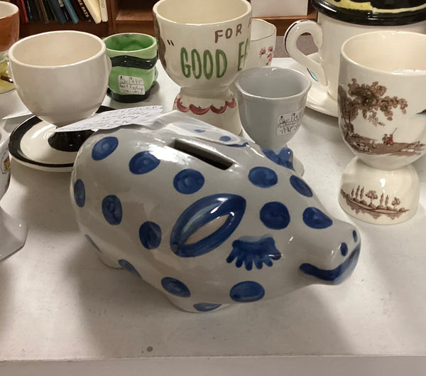 M. A. Hadley Pottery Polka Dot Piggy Bank