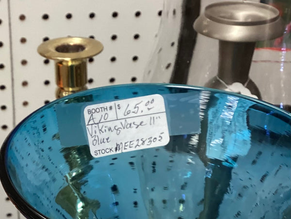 Viking Blown Glass Bluenique Vase