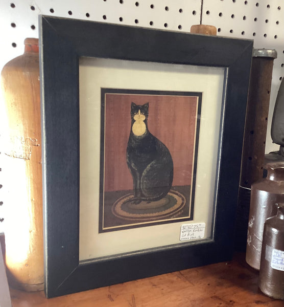Framed Warren Kimble Cat Print