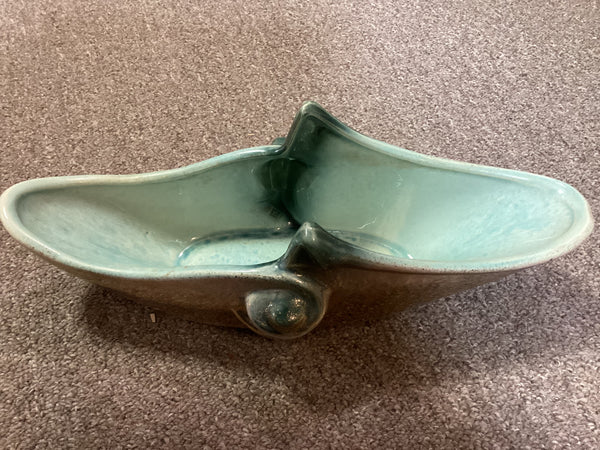 Vintage Hull 71 Gold Luster Parchment Console Planter