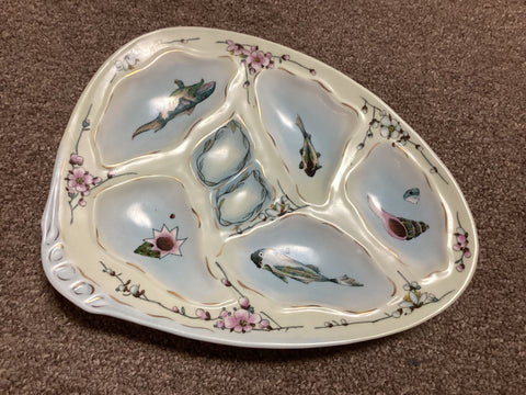 Porcelain Oyster Plate Marked Limoges