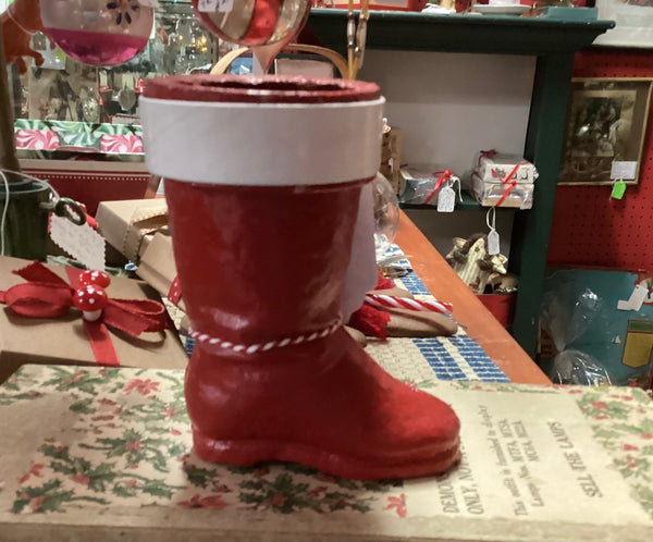 Pulp Paper Santa Boot Candy Container