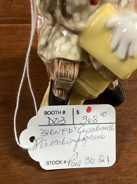 Capodimonte Signed Pinocchio Porcelain Figurine