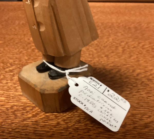 Anri 1950’s Hand Carved Wood Pediatrician Figure