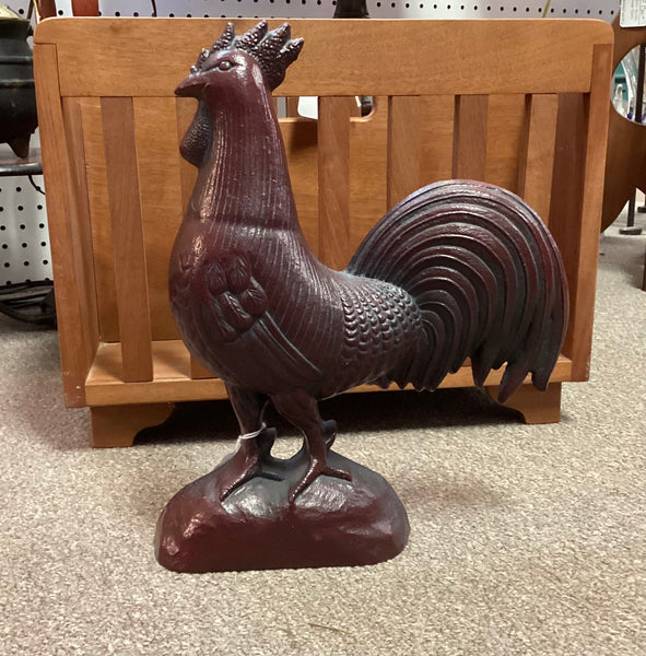 Virginia Metalcrafters 1999 Williamsburg Red Rooster Cast Iron Doorstop