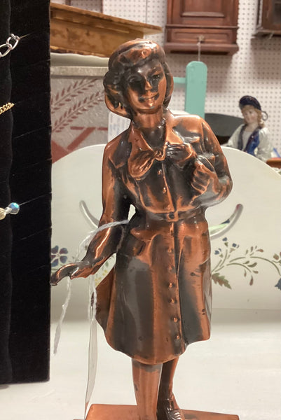 Marjorie Daingerfield Girl Scouts USA Copper Statuette