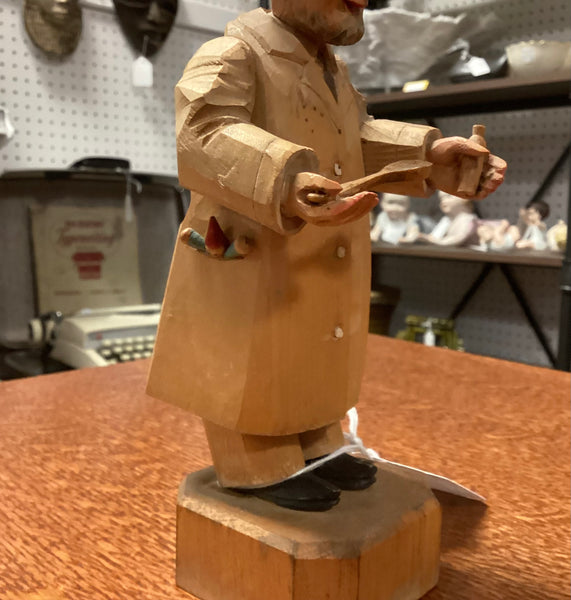 Anri 1950’s Hand Carved Wood Pediatrician Figure