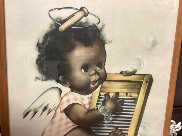 Washboard Blues Framed Vintage Print