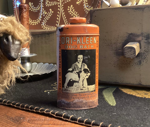 Hartz Mountain Products Dri-Kleen Dog Bath Advertising Tin