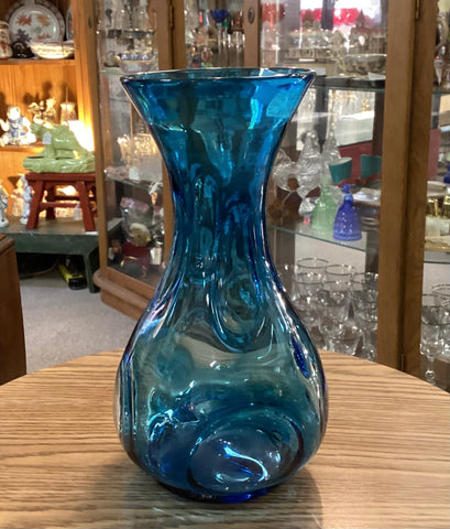 Viking Blown Glass Bluenique Vase