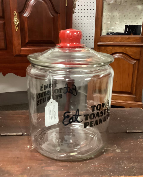 Tom’s Toasted Peanuts Countertop Advertising Jar