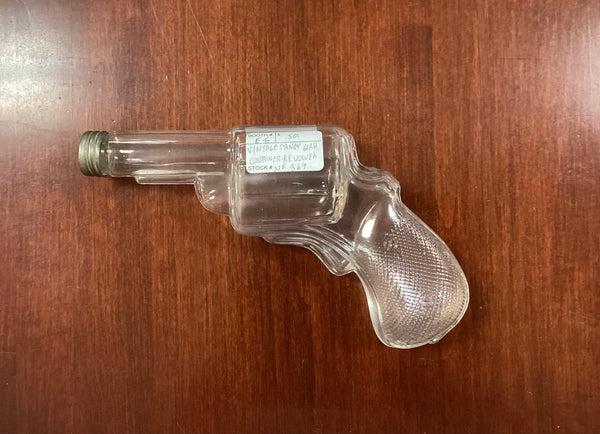 Glass Revolver Candy Holder w/ Metal Screw Top