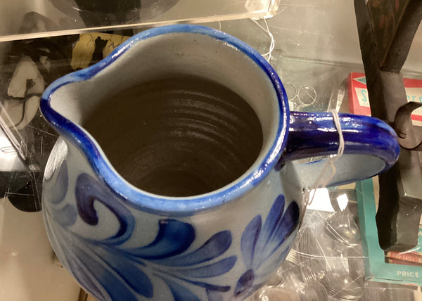 Salt Glazed Handmade German Pottery Pitcher