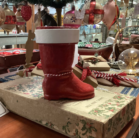 Pulp Paper Santa Boot Candy Container