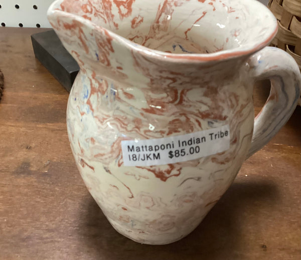 Hand Crafted Mattaponi Indian Reservation Pottery Pitcher