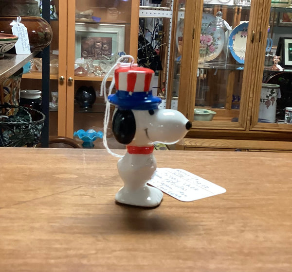 Vintage 1966 Uncle Sam Snoopy Ornament Made in Japan