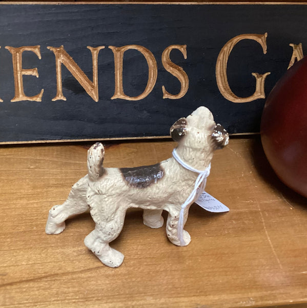 Hubley Miniature Painted Cast Iron Airedale Dog Figure