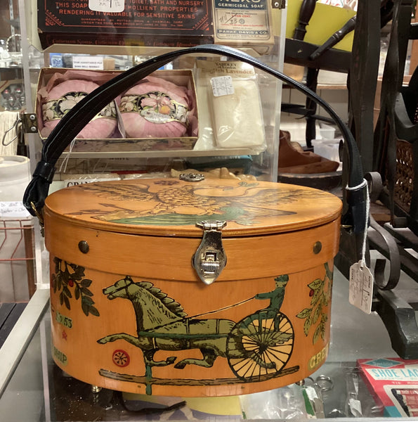 Hand Made Decoupage Wooden Ladies Box Purse