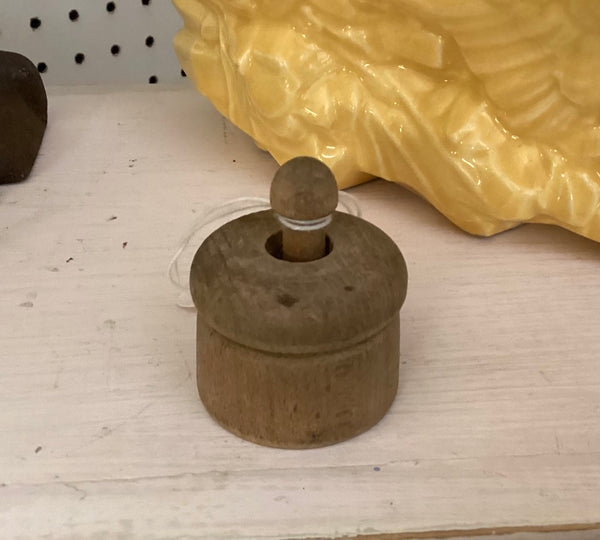 Wooden Butter Pat Press w/ Star Pattern