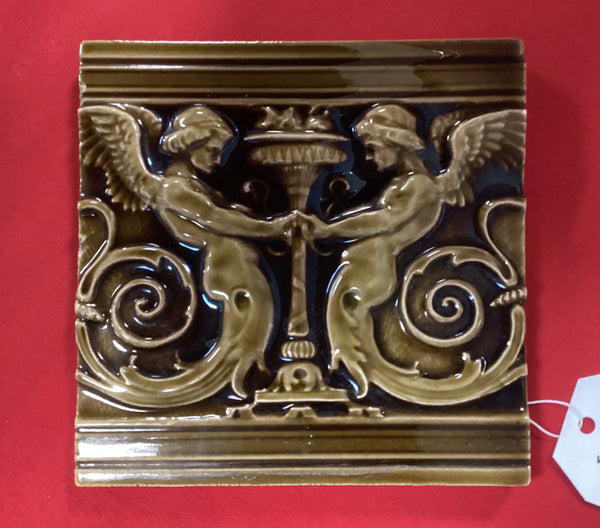 J. & J.G. Low Art Tile Two Angels with Chalice