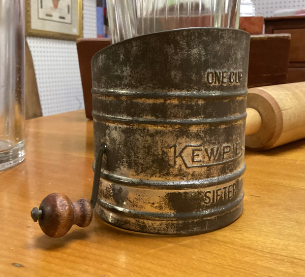 One Cup Kewpie Vintage Metal Flour Sifter