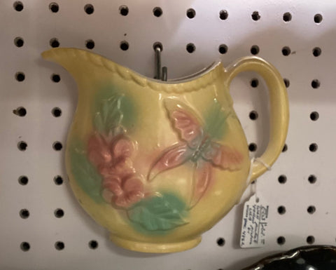 Yellow Ceramic Pitcher Wall Pocket USA 81