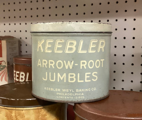 Keebler Arrow Root Jumbles Vintage Advertising Tin