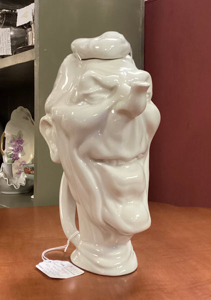 President Ronald Reagan White Ceramic Caricature Teapot by Hall 3099