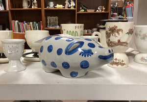 M. A. Hadley Pottery Polka Dot Piggy Bank