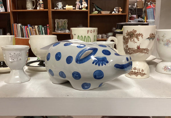 M. A. Hadley Pottery Polka Dot Piggy Bank