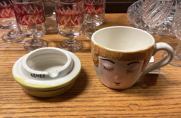 For Mom Only Vintage Novelty Coffee Cup & Ashtray