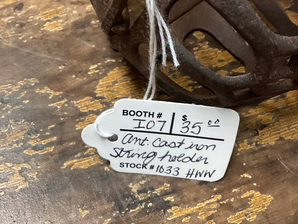 Antique Cast Iron String Holder