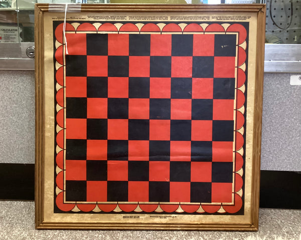 Vintage 1930’s Double Sided King Foo Checkee and Checkers Game Board