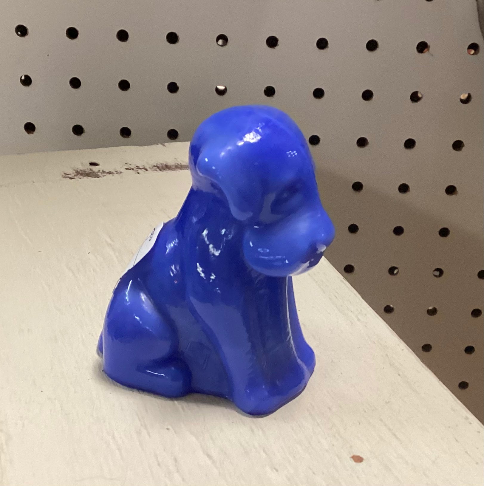 Degenhart Henry's Blue Glass Pooch Dog Figurine