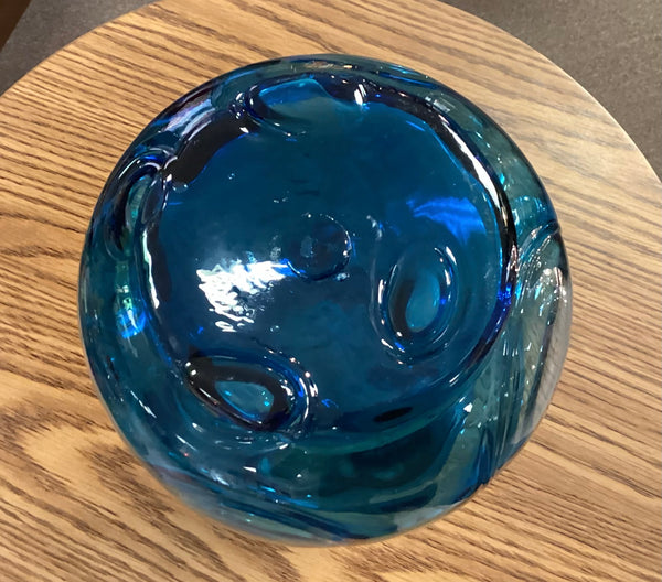 Viking Blown Glass Bluenique Vase