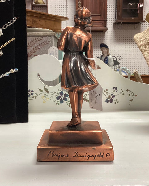 Marjorie Daingerfield Girl Scouts USA Copper Statuette